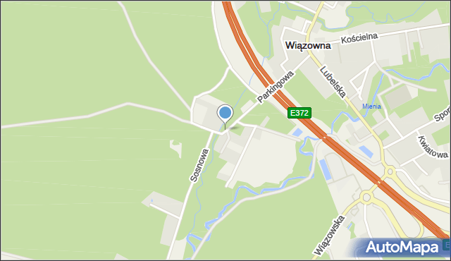 Emów, Parkingowa, mapa Emów