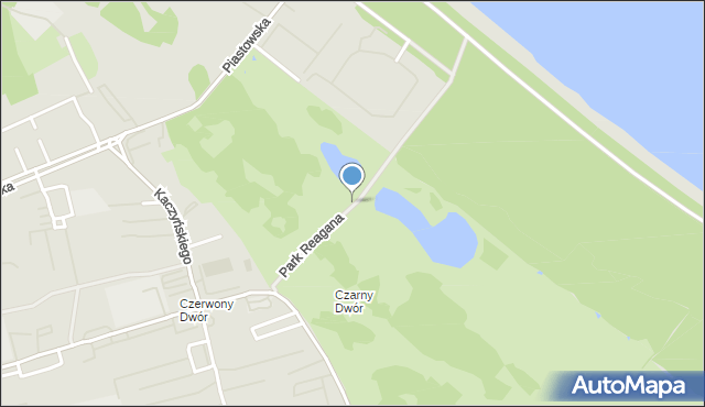Gdańsk, Park Reagana Ronalda, Prezydenta, mapa Gdańska