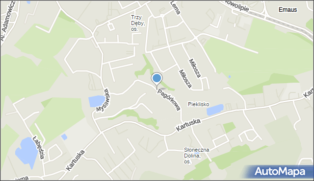 Gdańsk, Pagórkowa, mapa Gdańska