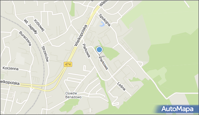 Gdynia, Parkowa, mapa Gdyni