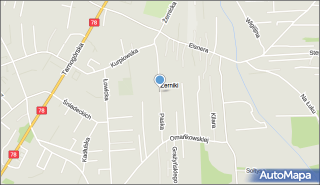 Gliwice, Paska Jana Chryzostoma, mapa Gliwic