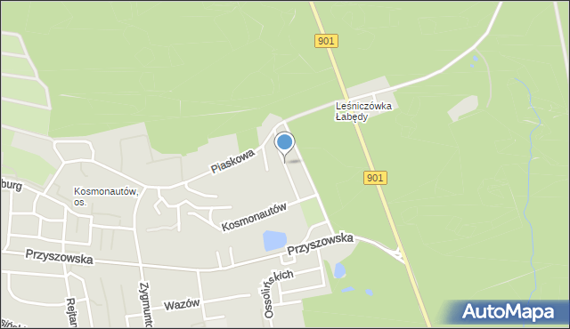 Gliwice, Pana Twardowskiego, mapa Gliwic