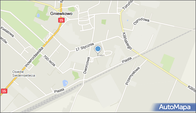 Gniewkowo powiat inowrocławski, Pająkowskiego Gerarda, mapa Gniewkowo powiat inowrocławski