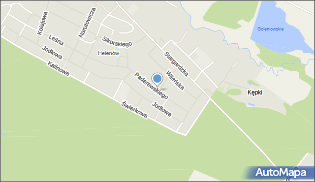 Goleniów, Paderewskiego Ignacego Jana, mapa Goleniów