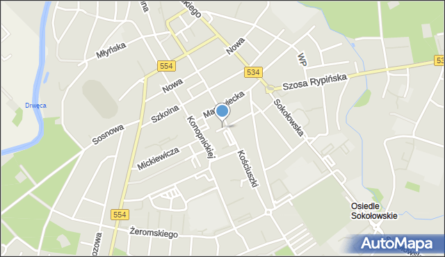 Golub-Dobrzyń, Palmowa, mapa Golub-Dobrzyń