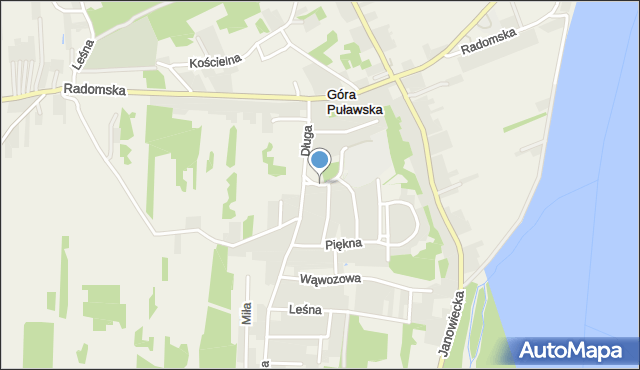 Góra Puławska, Parkowa, mapa Góra Puławska