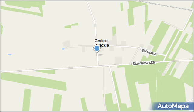Grabce Wręckie, Pałacowa, mapa Grabce Wręckie