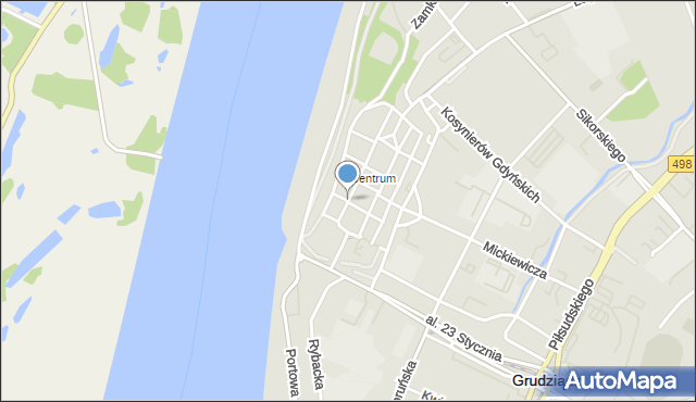 Grudziądz, Pańska, mapa Grudziądza