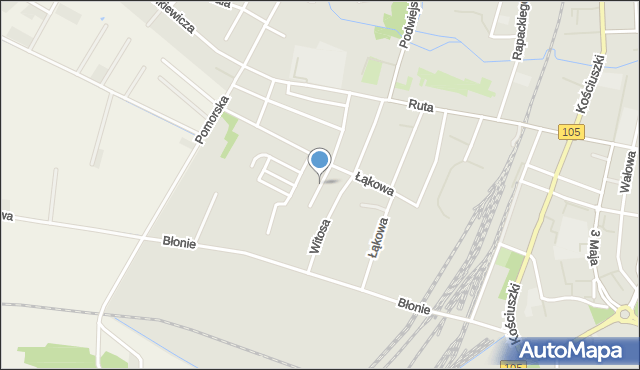 Gryfice, Palińskiego Stanisława, mapa Gryfice