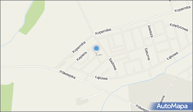 Gwiazdowo gmina Kostrzyn, Parkowa, mapa Gwiazdowo gmina Kostrzyn