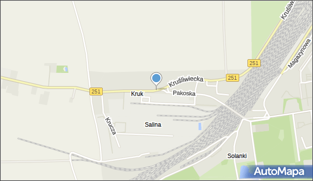 Inowrocław, Pakoska, mapa Inowrocławia