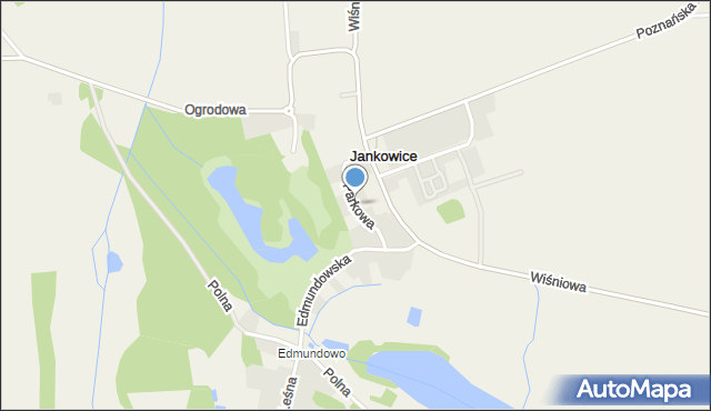 Jankowice gmina Tarnowo Podgórne, Parkowa, mapa Jankowice gmina Tarnowo Podgórne