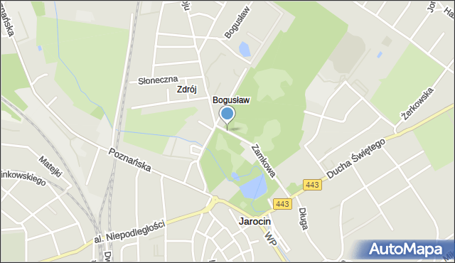 Jarocin, Park, mapa Jarocin