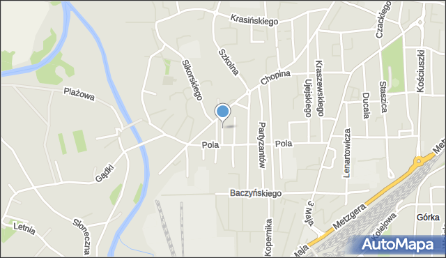 Jasło, Paderewskiego Ignacego Jana, mapa Jasła