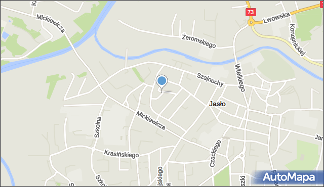 Jasło, Pawłowskiego Stanisława, mapa Jasła