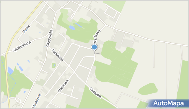 Jerzmanowa, Parkowa, mapa Jerzmanowa