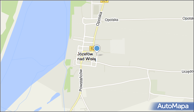 Józefów nad Wisłą, Partyzantów, mapa Józefów nad Wisłą