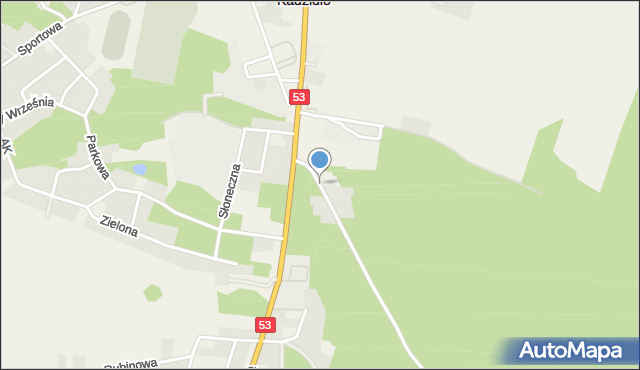 Kadzidło, Partyzantów, mapa Kadzidło