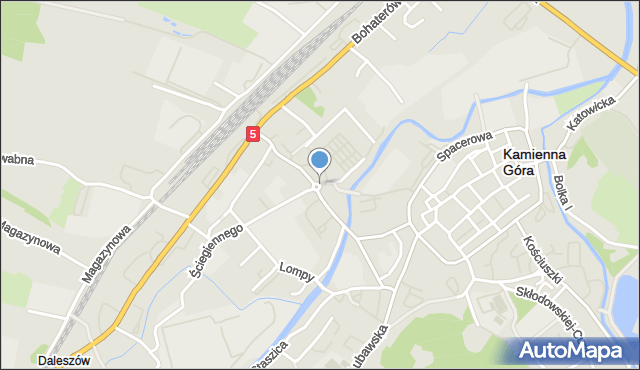 Kamienna Góra, Papieża Jana Pawła II, mapa Kamienna Góra