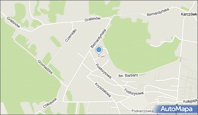 Kielce, Pallotyńska, mapa Kielc