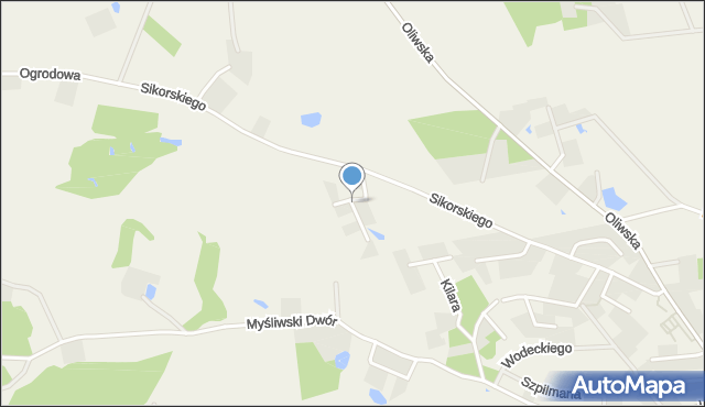 Kielno gmina Szemud, Paderewskiego Ignacego Jana, mapa Kielno gmina Szemud