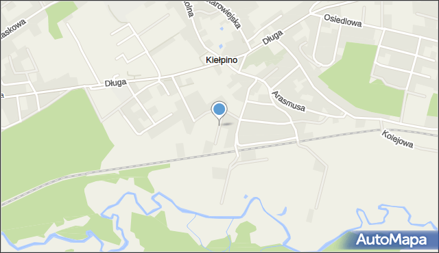 Kiełpino gmina Kartuzy, Palmowa, mapa Kiełpino gmina Kartuzy