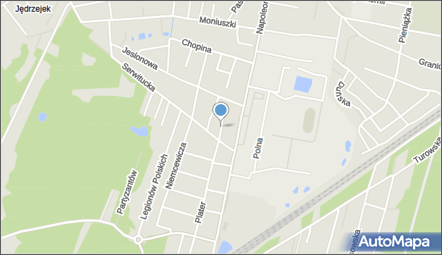 Kobyłka, Paderewskiego Ignacego Jana, mapa Kobyłka