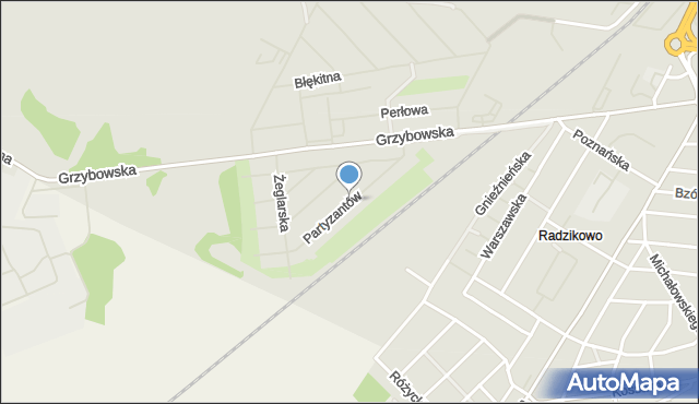 Kołobrzeg, Partyzantów, mapa Kołobrzegu