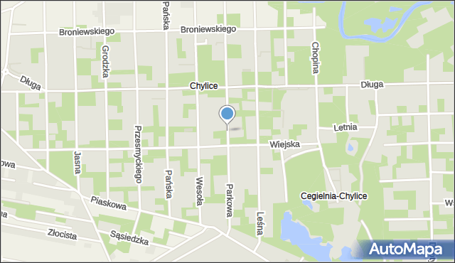 Konstancin-Jeziorna, Parkowa, mapa Konstancin-Jeziorna