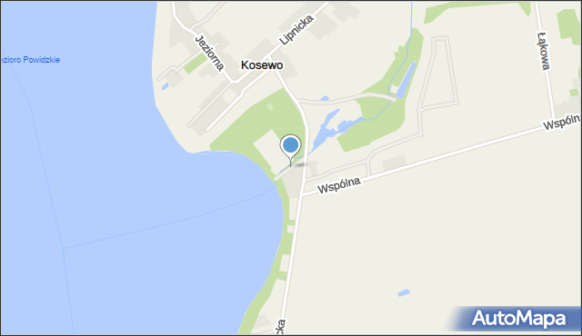 Kosewo gmina Ostrowite, Parkowa, mapa Kosewo gmina Ostrowite