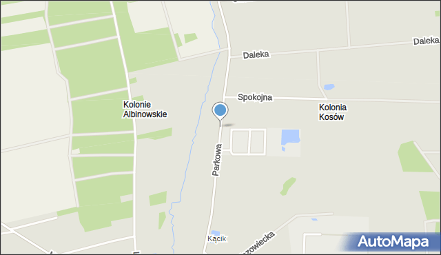 Kosów Lacki, Parkowa, mapa Kosów Lacki