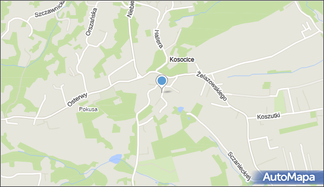 Kraków, Pawłowskiego Bogumiła, mapa Krakowa