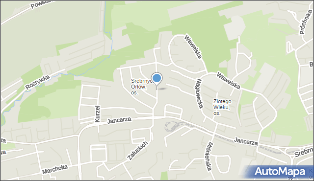 Kraków, Parnickiego Teodora, mapa Krakowa