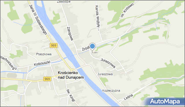 Krościenko nad Dunajcem, Pawłowskiej Stanisławy, mapa Krościenko nad Dunajcem