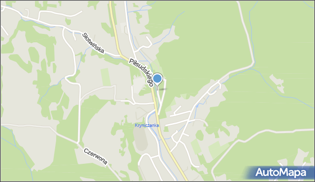 Krynica-Zdrój, Park Słotwiński, mapa Krynica-Zdrój