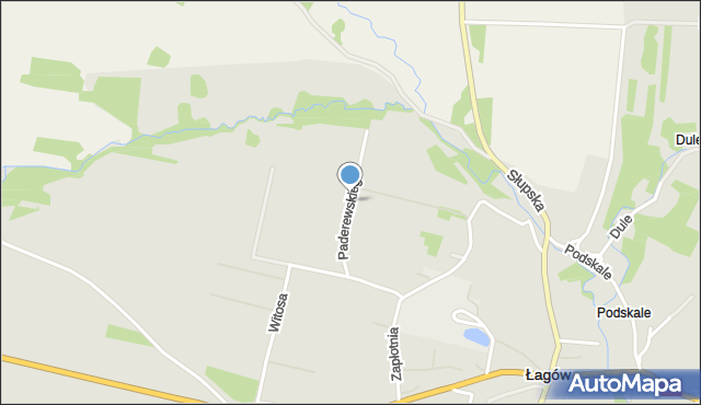 Łagów powiat kielecki, Paderewskiego Ignacego Jana, mapa Łagów powiat kielecki