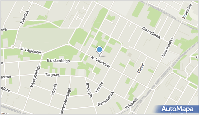 Legionowo, Paderewskiego Ignacego Jana, mapa Legionowo