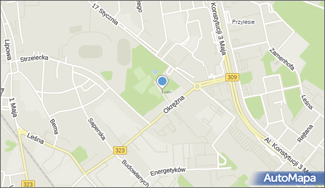 Leszno, Park Tysiąclecia, mapa Leszno