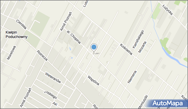 Łomianki Dolne, Paderewskiego Ignacego Jana, mapa Łomianki Dolne