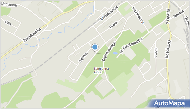 Lubań, Parkowa, mapa Lubań