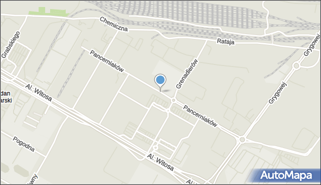 Lublin, Pancerniaków, mapa Lublina