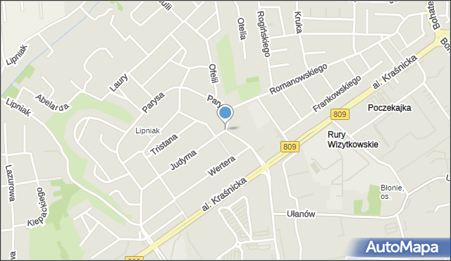 Lublin, Parysa, mapa Lublina