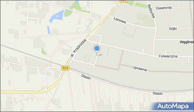 Lublin, Pasterska, mapa Lublina