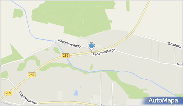 Lubsko, Paderewskiego Ignacego Jana, mapa Lubsko