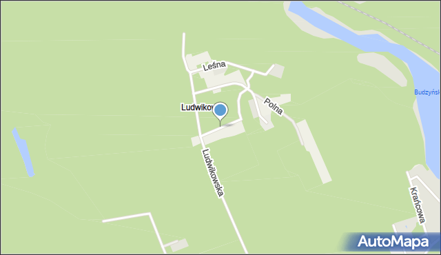 Ludwikowo gmina Mosina, Parkowa, mapa Ludwikowo gmina Mosina