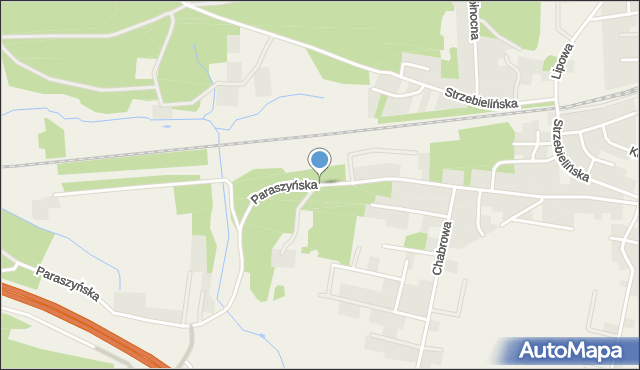 Luzino, Paraszyńska, mapa Luzino