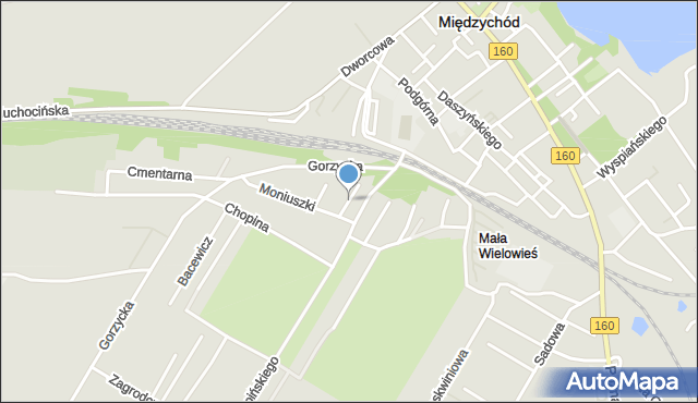 Międzychód, Paderewskiego Ignacego Jana, mapa Międzychód