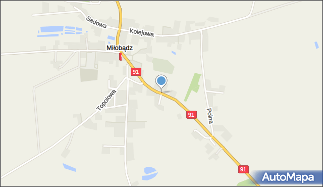 Miłobądz gmina Tczew, Pamięci Narodowej, mapa Miłobądz gmina Tczew