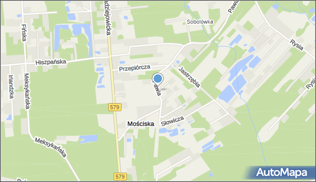 Mościska gmina Grodzisk Mazowiecki, Pawia, mapa Mościska gmina Grodzisk Mazowiecki