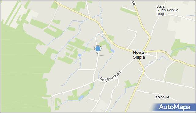 Nowa Słupia, Partyzantów, mapa Nowa Słupia